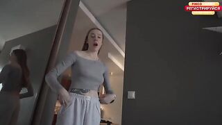 A beautiful and hot girl has sex with her young neighbor