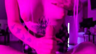 A young man fucked his stepsister in the next room, oiling her ass