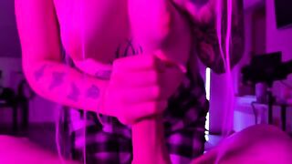 A young man fucked his stepsister in the next room, oiling her ass