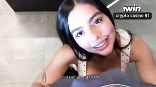 Girl seduces her stepbrother, promising him sex in private
