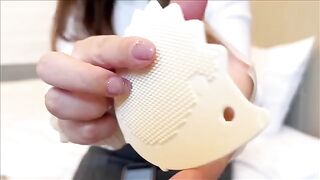 A Japanese woman demonstrates her skill in intense nipple play and solo masturbation
