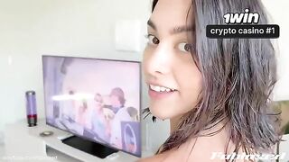 I’ll turn any way you want—deliverer invited cute Latina to come in