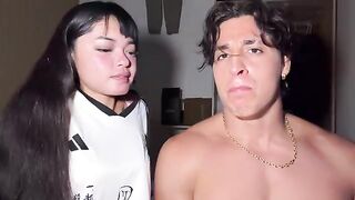 A man showed his power over his girlfriend in a heated scene