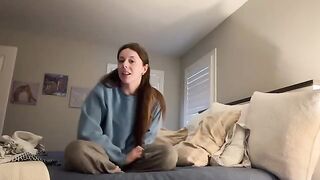 The girl is actively humping her pillow and getting more aroused every day