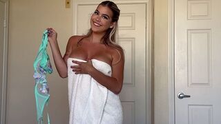 She starts taking off her clothes like a candy wrapper, and things get heated