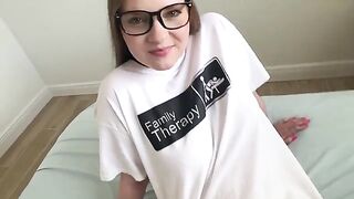 A hot young girl gets fucked hard in a taboo roleplay