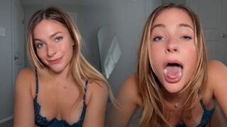 The girl has a strong desire to swallow a big dick whole