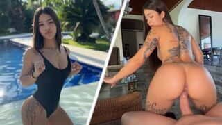 I hold my breath and have sex in the pool for a second