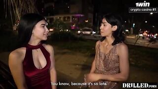 The couple fucked a girl and she screamed with an extreme orgasm