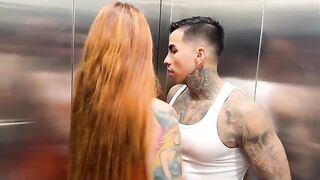A neighbor picks me up from the elevator and fucks me real good