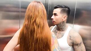 A neighbor picks me up from the elevator and fucks me real good