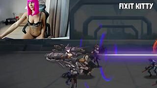 A sexy woman in cosplay has a passionate solo sex session, inspired by Fixit Kitty’s intense blowjobs