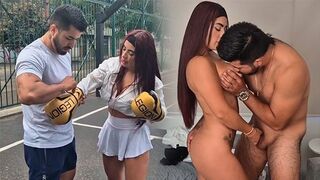 The pretty girl is struggling to get membership, so she gets intimate