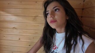 Skinny üvey babe gets fucked in the sauna
