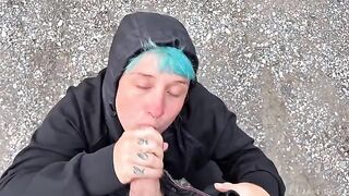 I want to suck so badly I can't stand it. Awesome blowjob from a tattooed girl
