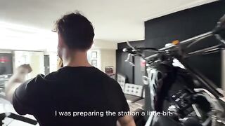 A tattoo artist gets intimate with his client in a steamy encounter