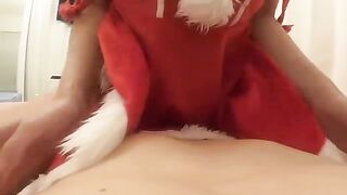 A big dick is ready to shoot a cum shot in a row