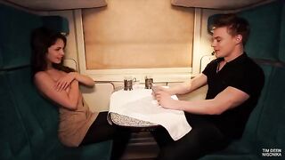 A man fucked his lost cards on the train adventure