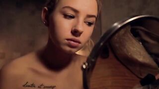 A hot girl fresh out of the shower gets her makeup done and sucks my dick