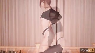 Asian hottie Jasmine J rides dildo and squirts from the bottom