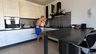 She squirts and rewards me with a blowjob for her new clitoral sucking skill! (Italian dialogue)