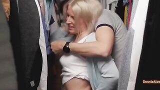 Real couple has spontaneous sex in dressing room