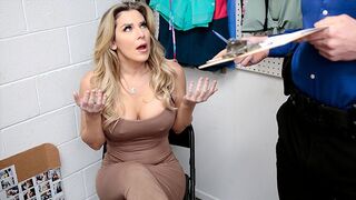 Gorgeous MILF Kayla Paige gets busted for stealing and stripped
